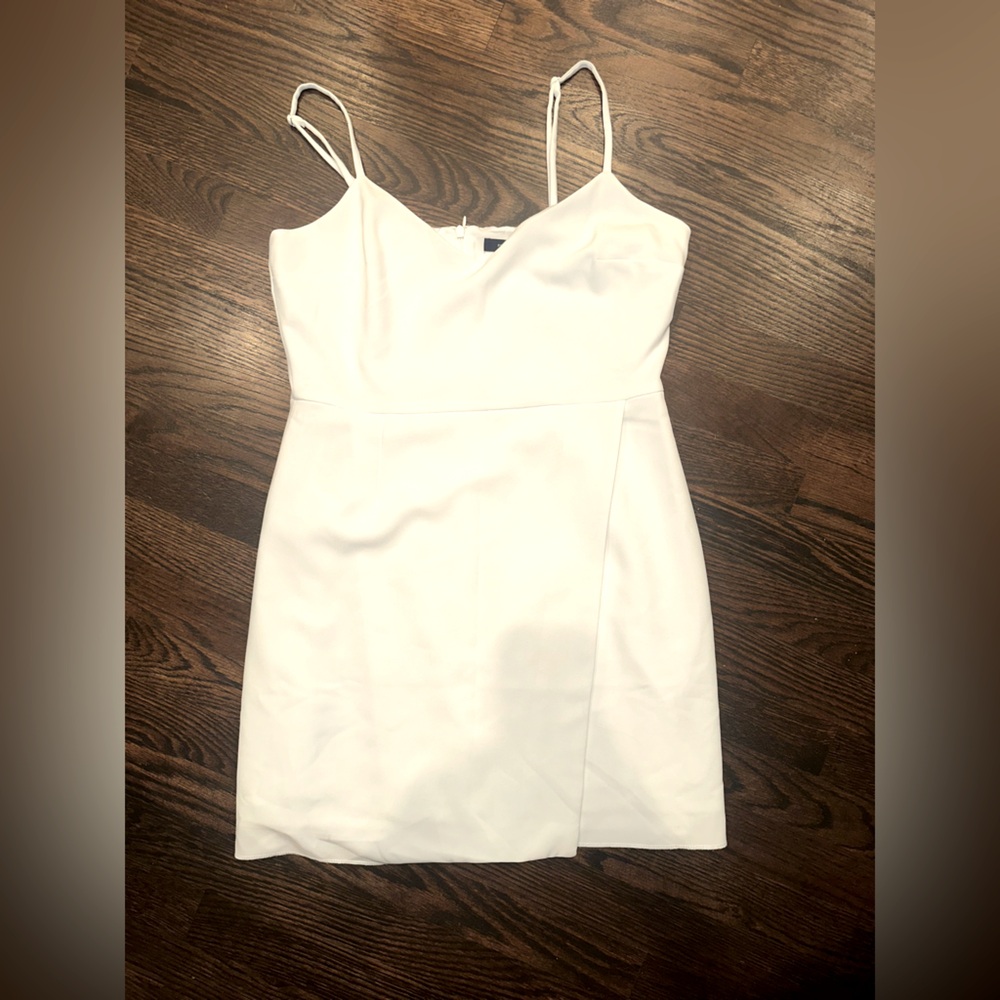 French Connection White Mini Dress with spaghetti straps
